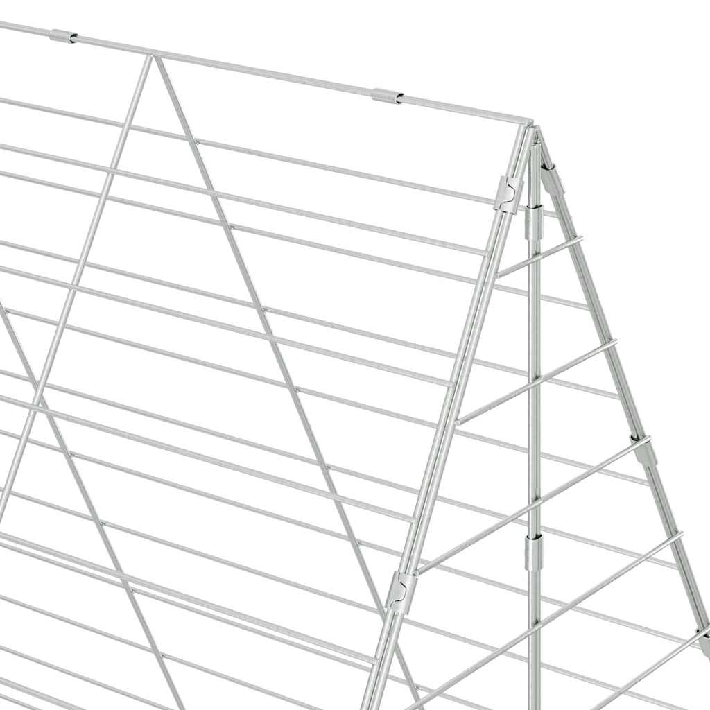 Klec pro králíky Stříbrná 300 x 100 x 210 cm Pozinkovaná ocel