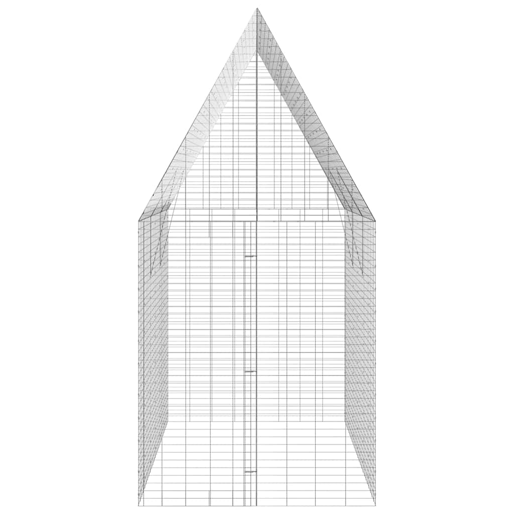 Klec pro králíky Stříbrná 300 x 100 x 210 cm Pozinkovaná ocel