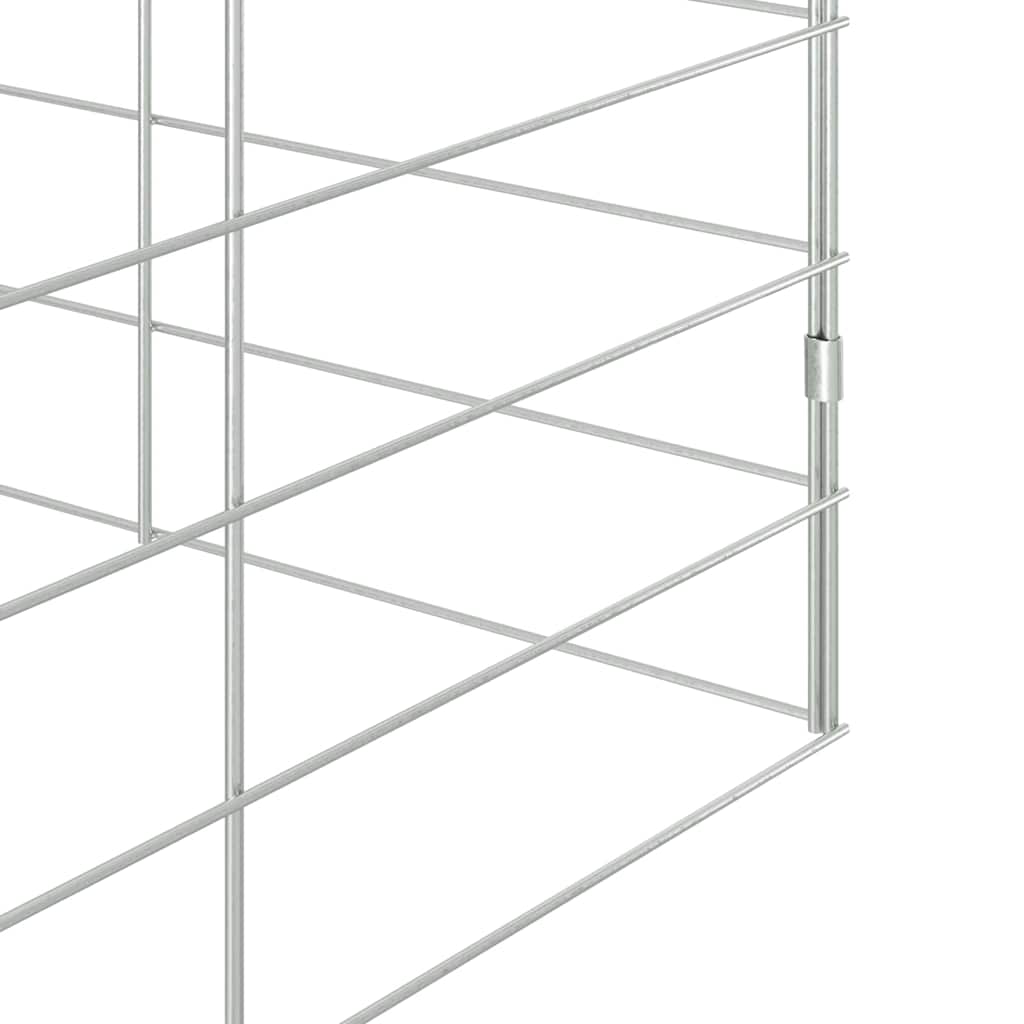 Klec pro králíky Stříbrná 400 x 100 x 210 cm Pozinkovaná ocel