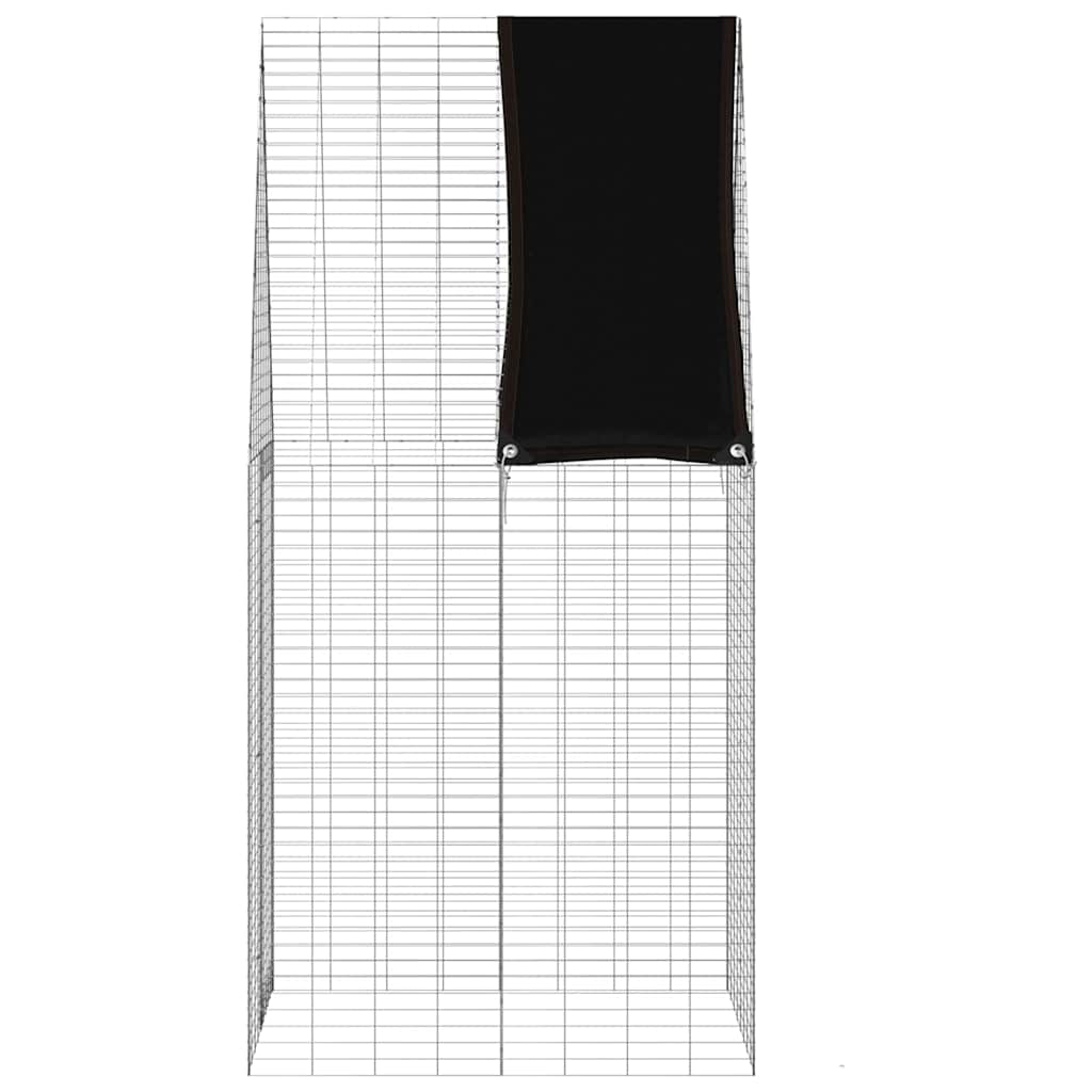 Klec pro králíky Stříbrná 100 x 100 x 210 cm Pozinkovaná ocel