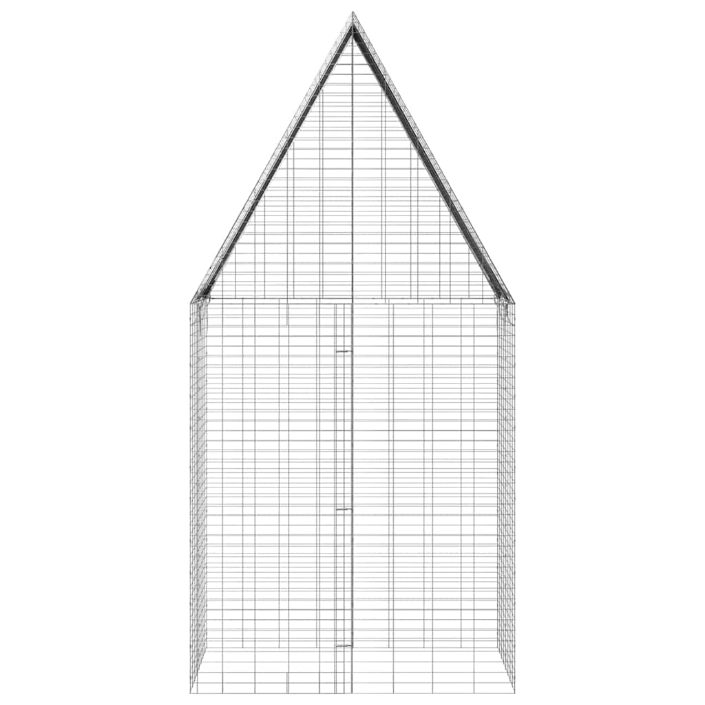 Klec pro králíky Stříbrná 100 x 100 x 210 cm Pozinkovaná ocel
