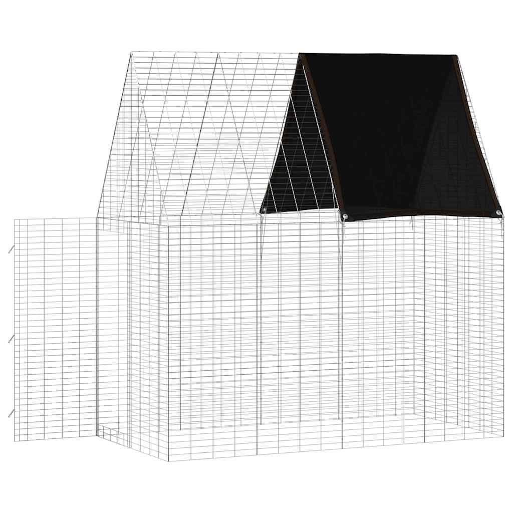 Klec pro králíky Stříbrná 200 x 100 x 210 cm Pozinkovaná ocel