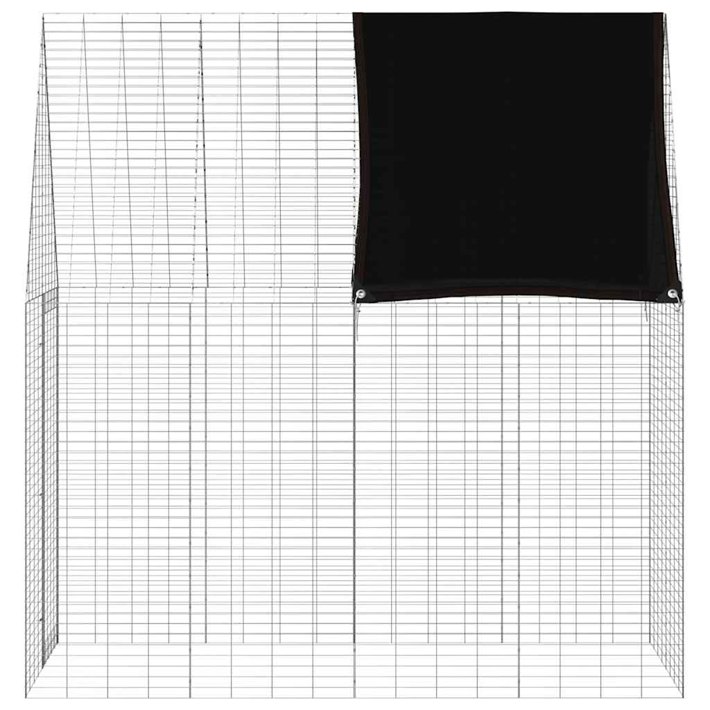 Klec pro králíky Stříbrná 200 x 100 x 210 cm Pozinkovaná ocel
