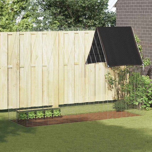 Klec pro králíky Stříbrná 300 x 100 x 210 cm Pozinkovaná ocel