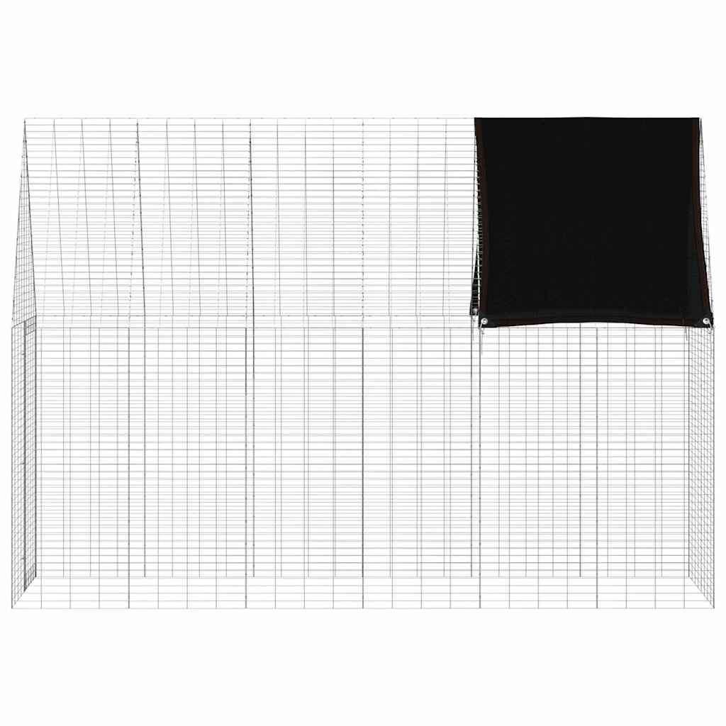 Klec pro králíky Stříbrná 300 x 100 x 210 cm Pozinkovaná ocel