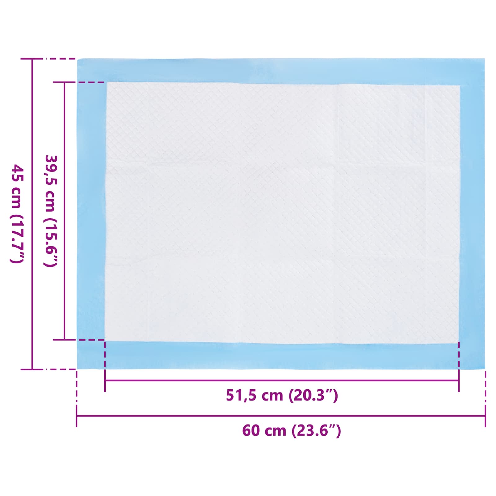 Netkaná textilní podložka pro domácí zvířata 50 pcs 60 x 45 cm