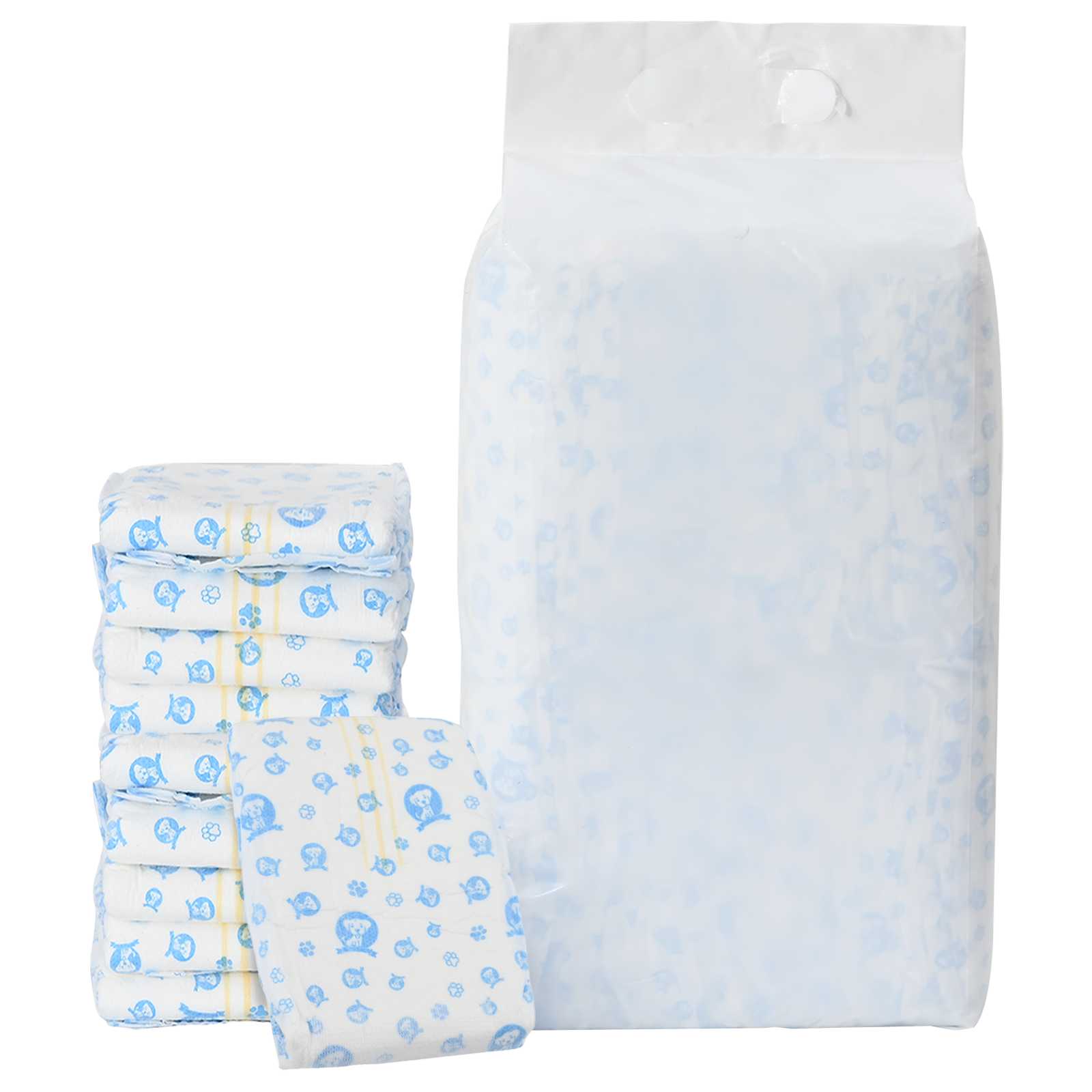 Jednorázová plena pro psy samce 30 pcs Bílý S