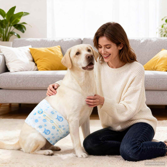 Jednorázová plena pro psy samce 30 pcs Bílý L