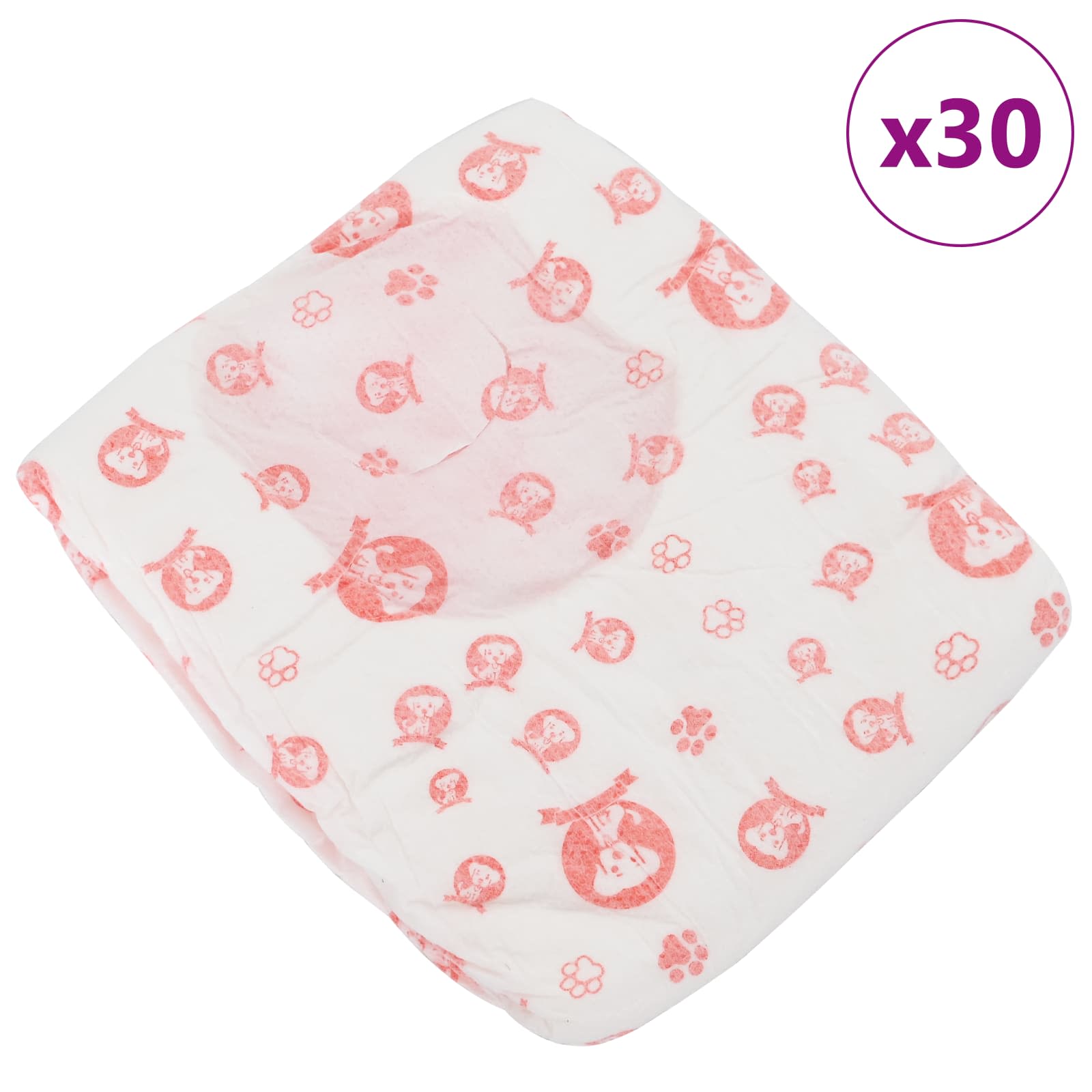 Jednorázová dámská plenková vložka pro psy 30 pcs Bílý S