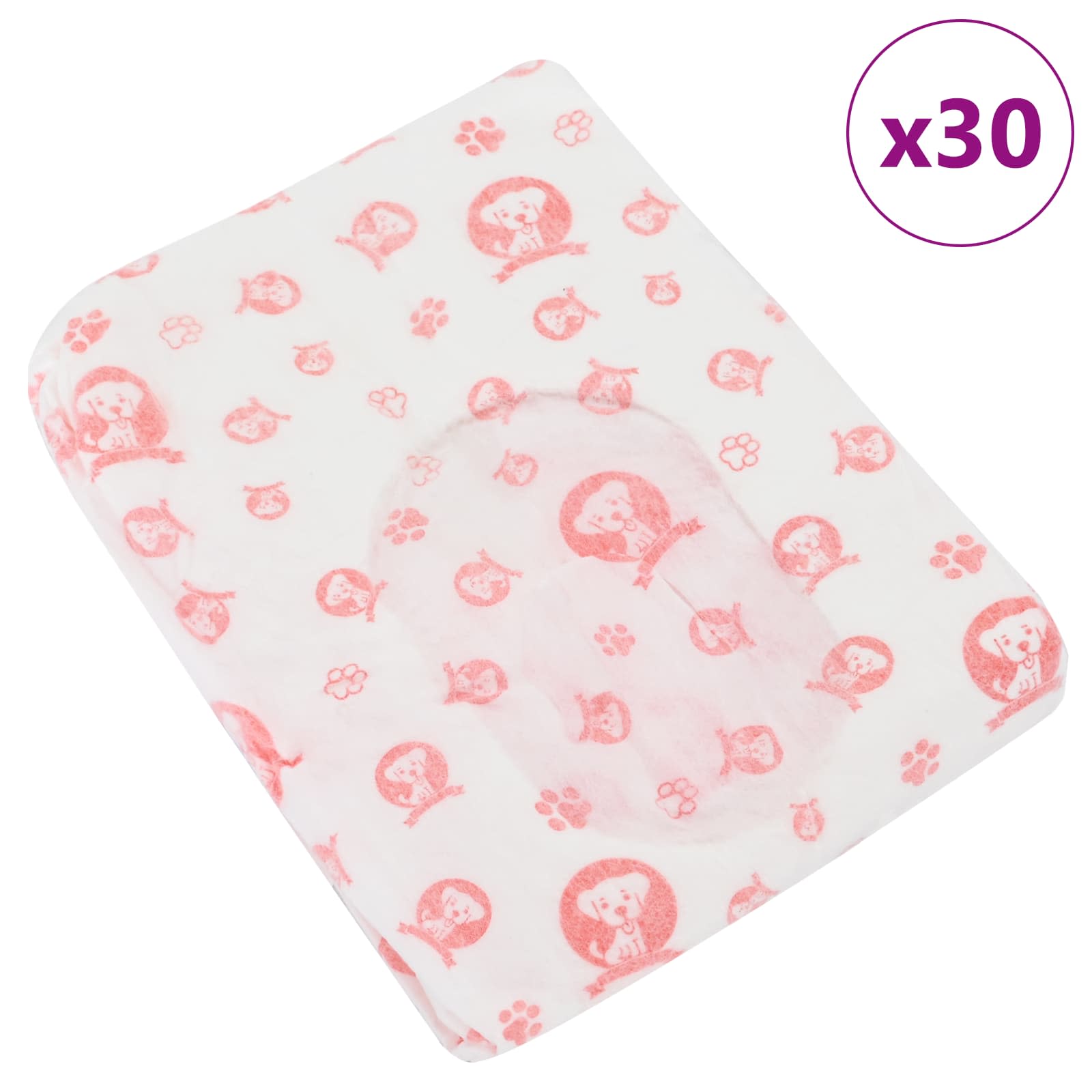 Jednorázová dámská plenková vložka pro psy 30 pcs Bílý L
