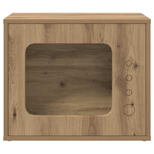 Kočičí dům Umělecký dub 51 x 30 x 42,5 cm kompozitní dřevo