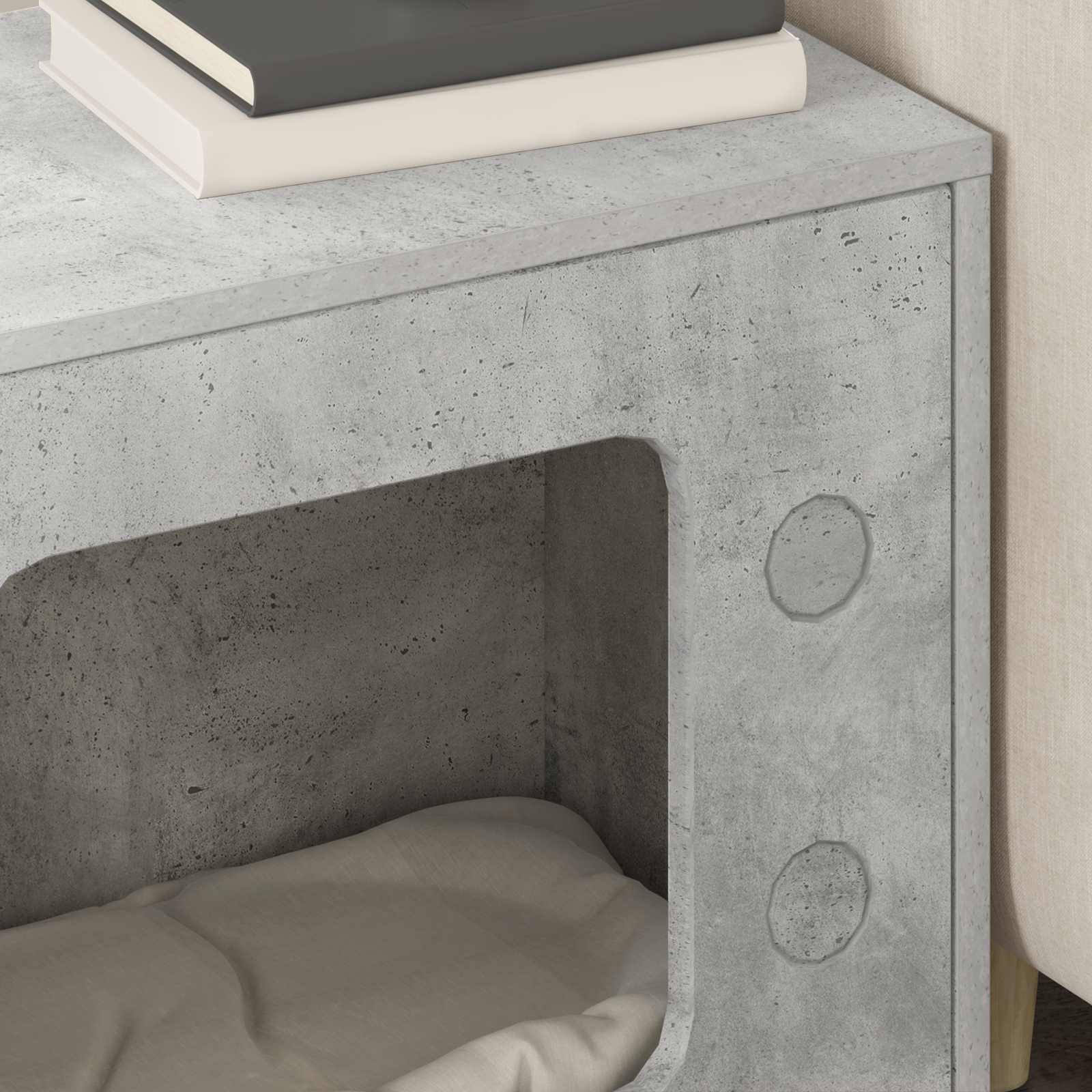 Kočičí dům Beton 51 x 30 x 52 cm kompozitní dřevo