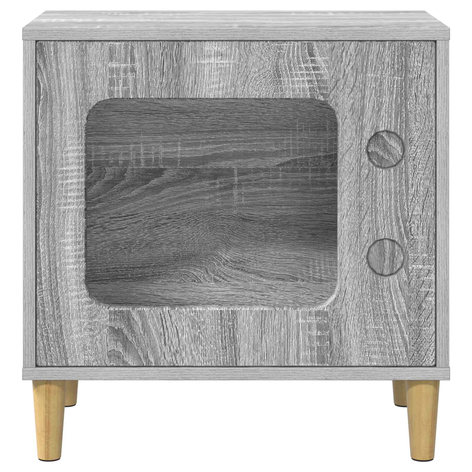 Kočičí dům Šedá Sonoma 51 x 30 x 52 cm kompozitní dřevo