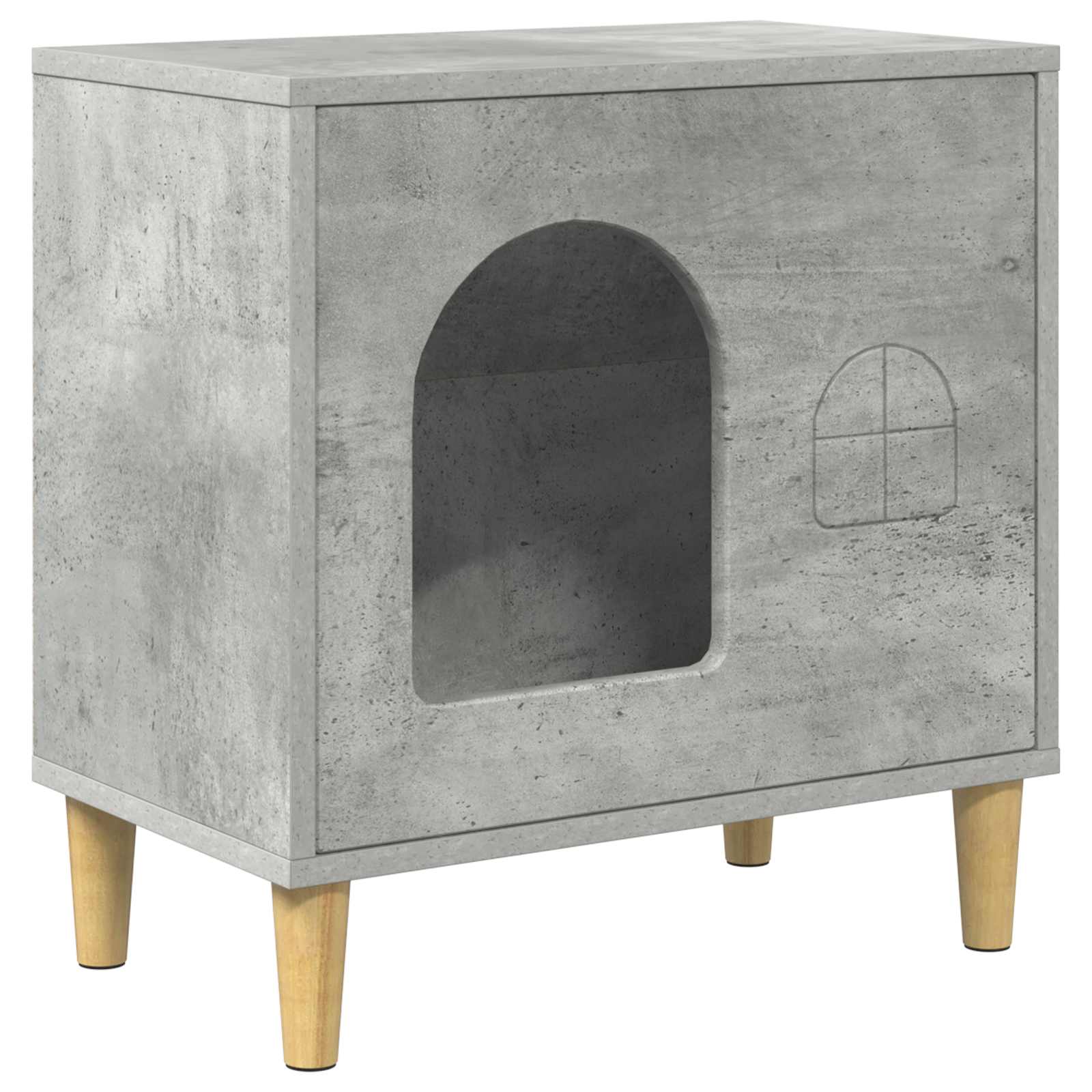 Kočičí dům Beton 51 x 30 x 52 cm kompozitní dřevo