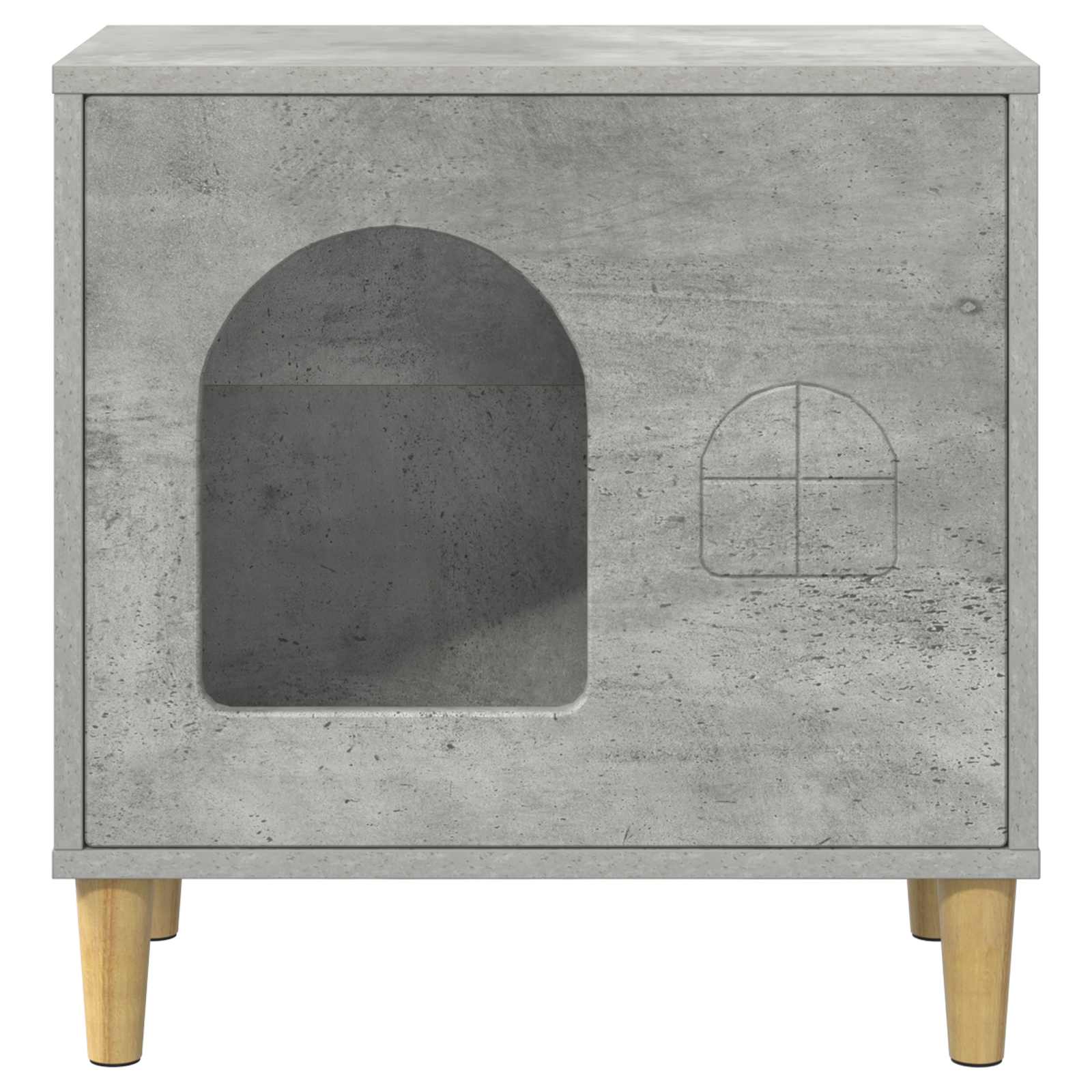 Kočičí dům Beton 51 x 30 x 52 cm kompozitní dřevo
