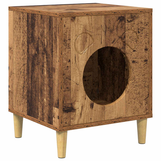 Kočičí dům Staré dřevo 42,5 x 40 x 53 cm kompozitní dřevo