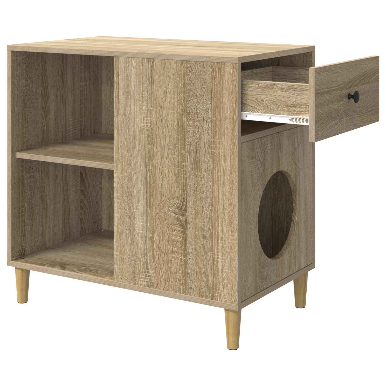 Kočičí dům Sonoma 72 x 42.5 x 70 cm kompozitní dřevo