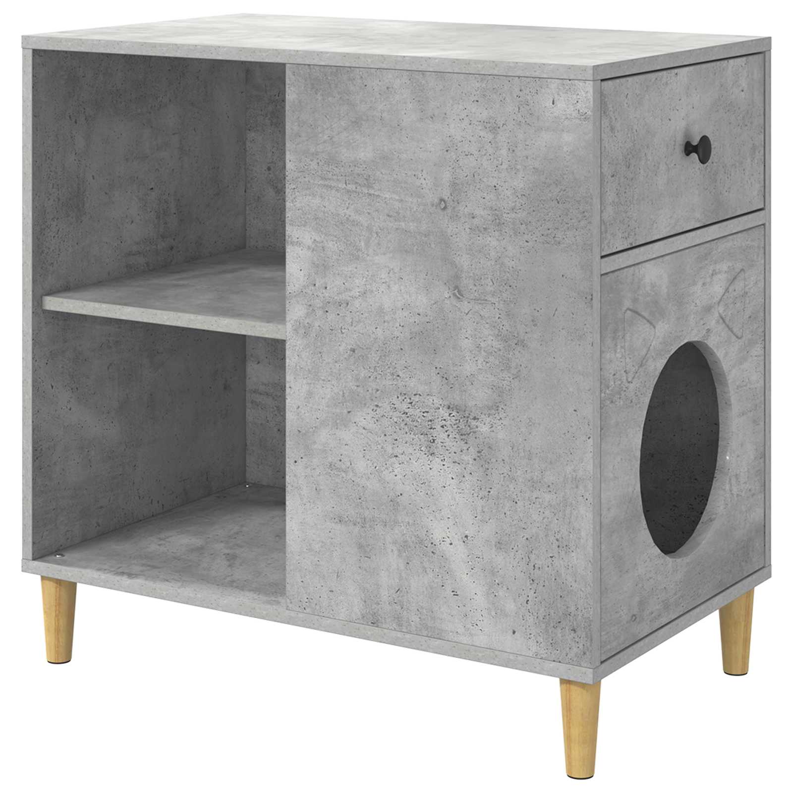 Kočičí dům Beton 72 x 42.5 x 70 cm kompozitní dřevo