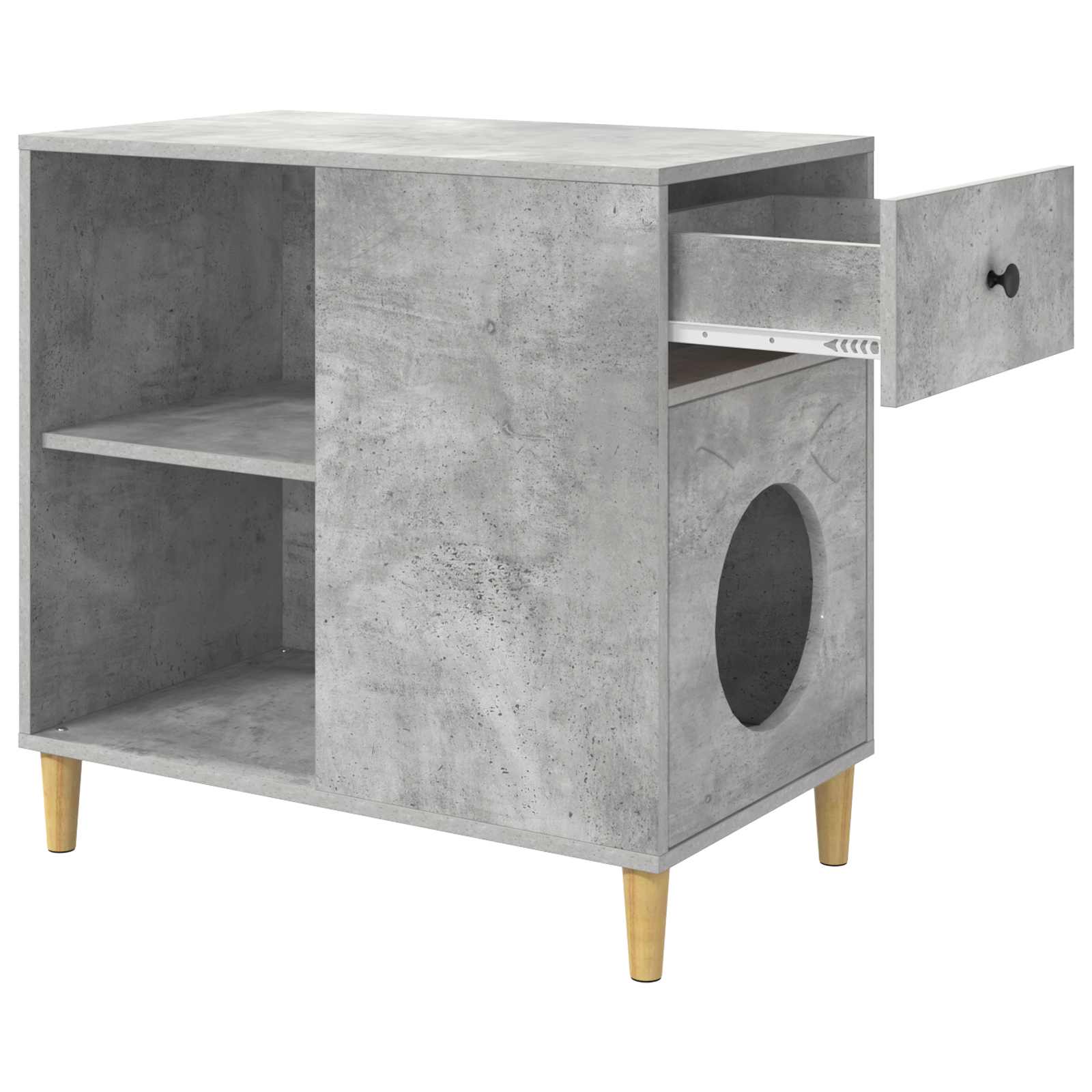Kočičí dům Beton 72 x 42.5 x 70 cm kompozitní dřevo