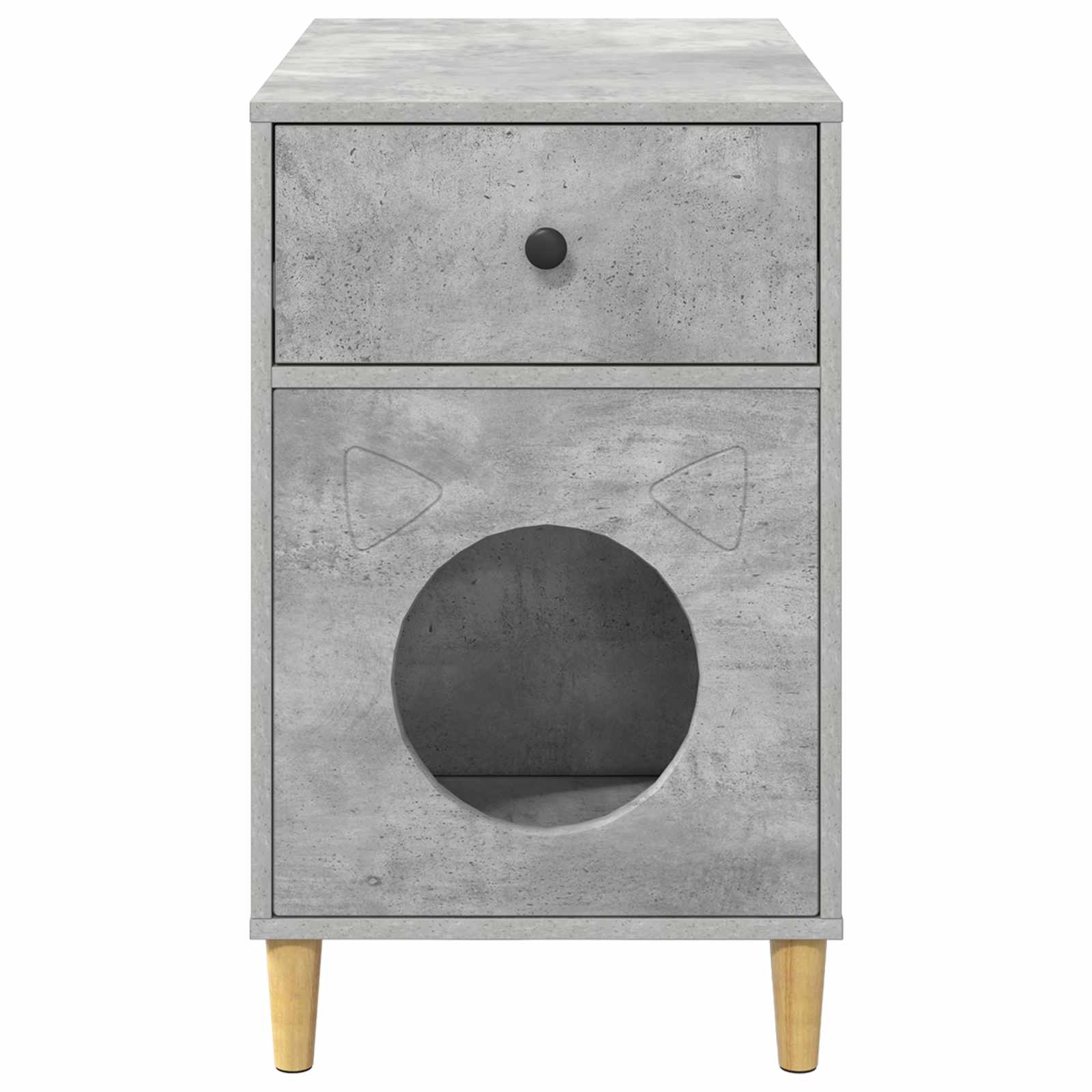 Kočičí dům Beton 72 x 42.5 x 70 cm kompozitní dřevo