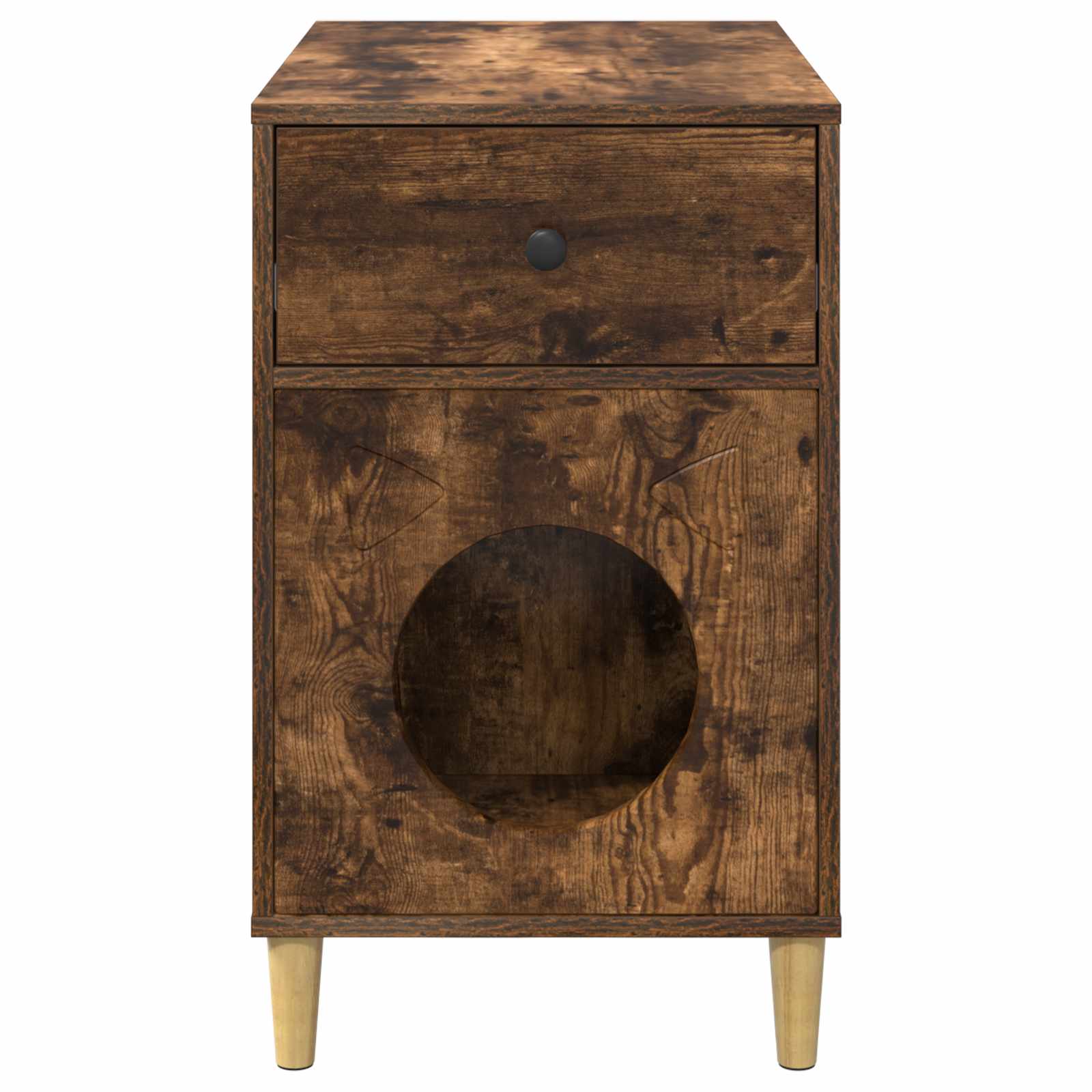 Kočičí dům Kouřový dub 72 x 42.5 x 70 cm kompozitní dřevo