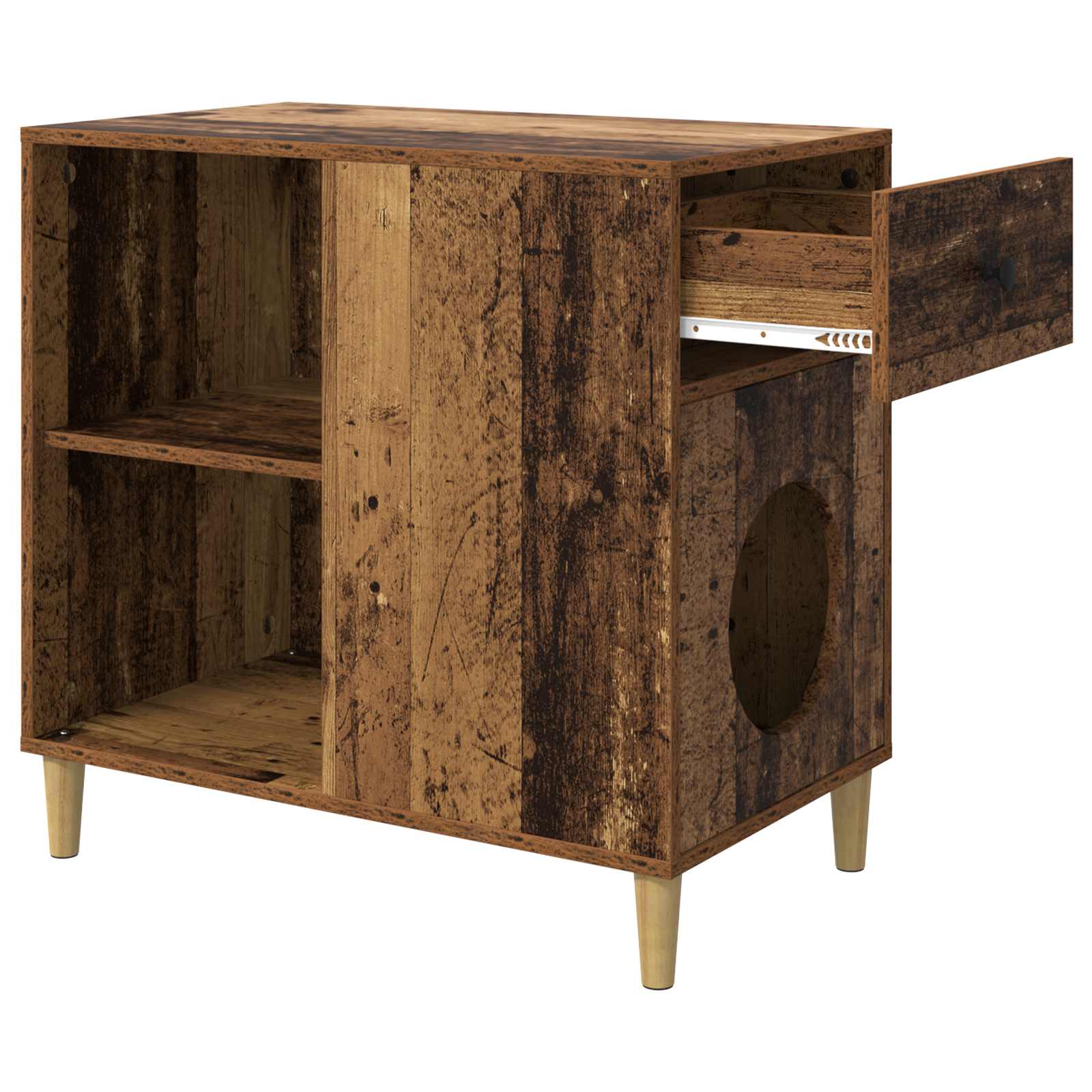 Kočičí dům Staré dřevo 72 x 42.5 x 70 cm kompozitní dřevo