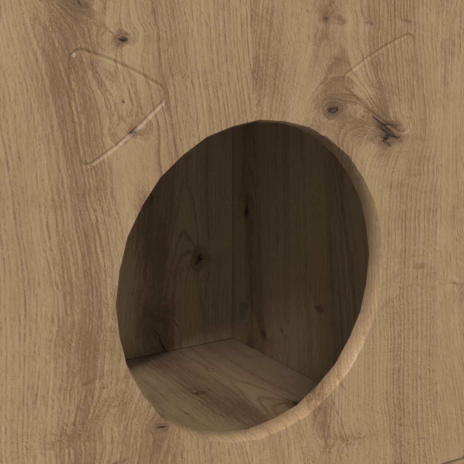 Kočičí dům Umělecký dub 72 x 42.5 x 70 cm kompozitní dřevo