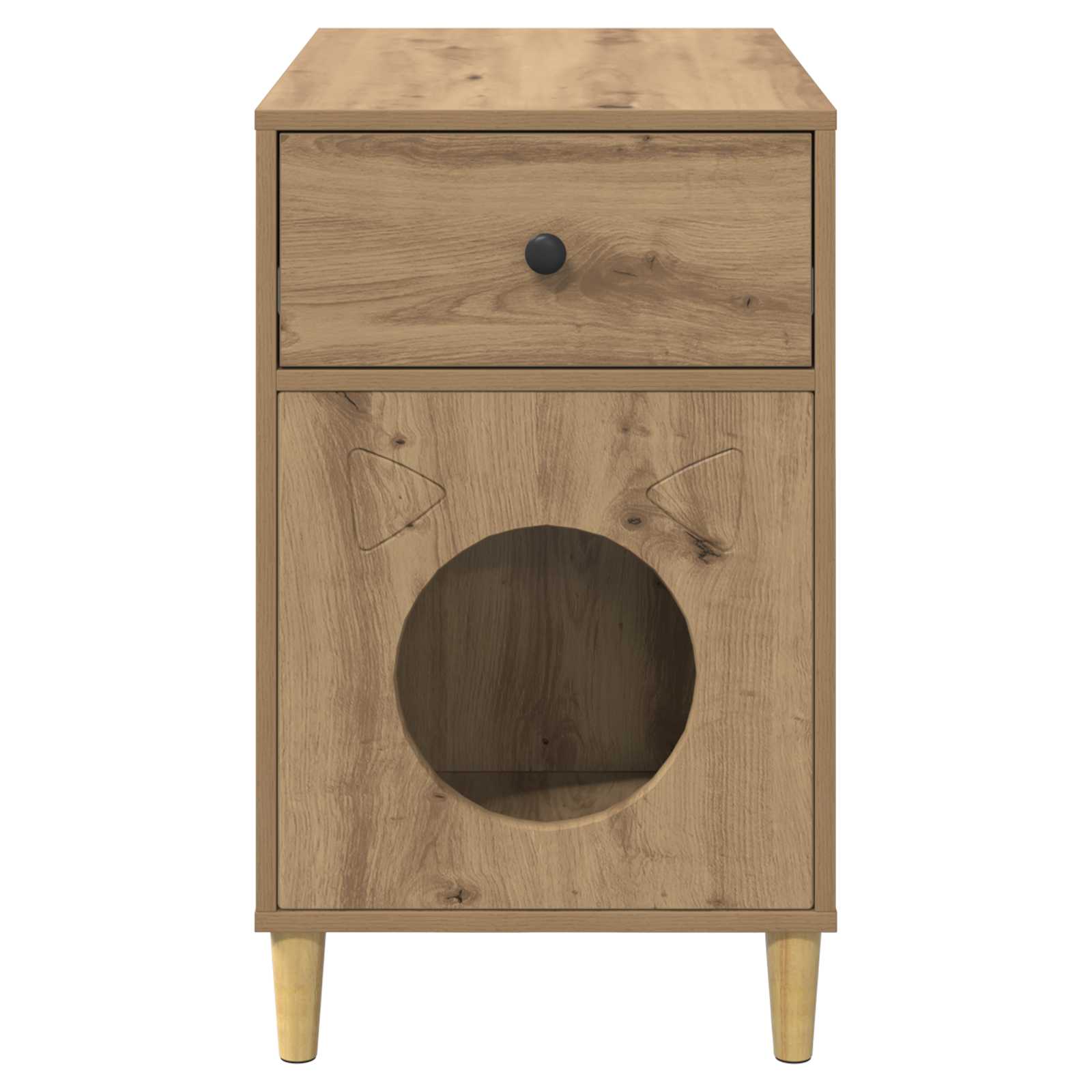 Kočičí dům Umělecký dub 72 x 42.5 x 70 cm kompozitní dřevo