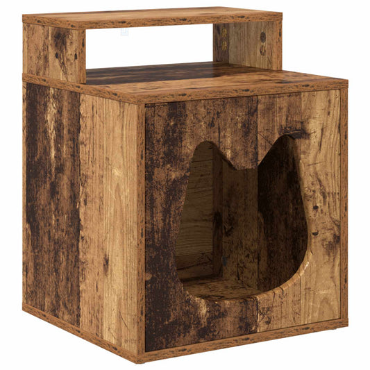 Kočičí dům Staré dřevo 42,5 x 40 x 53,5 cm kompozitní dřevo
