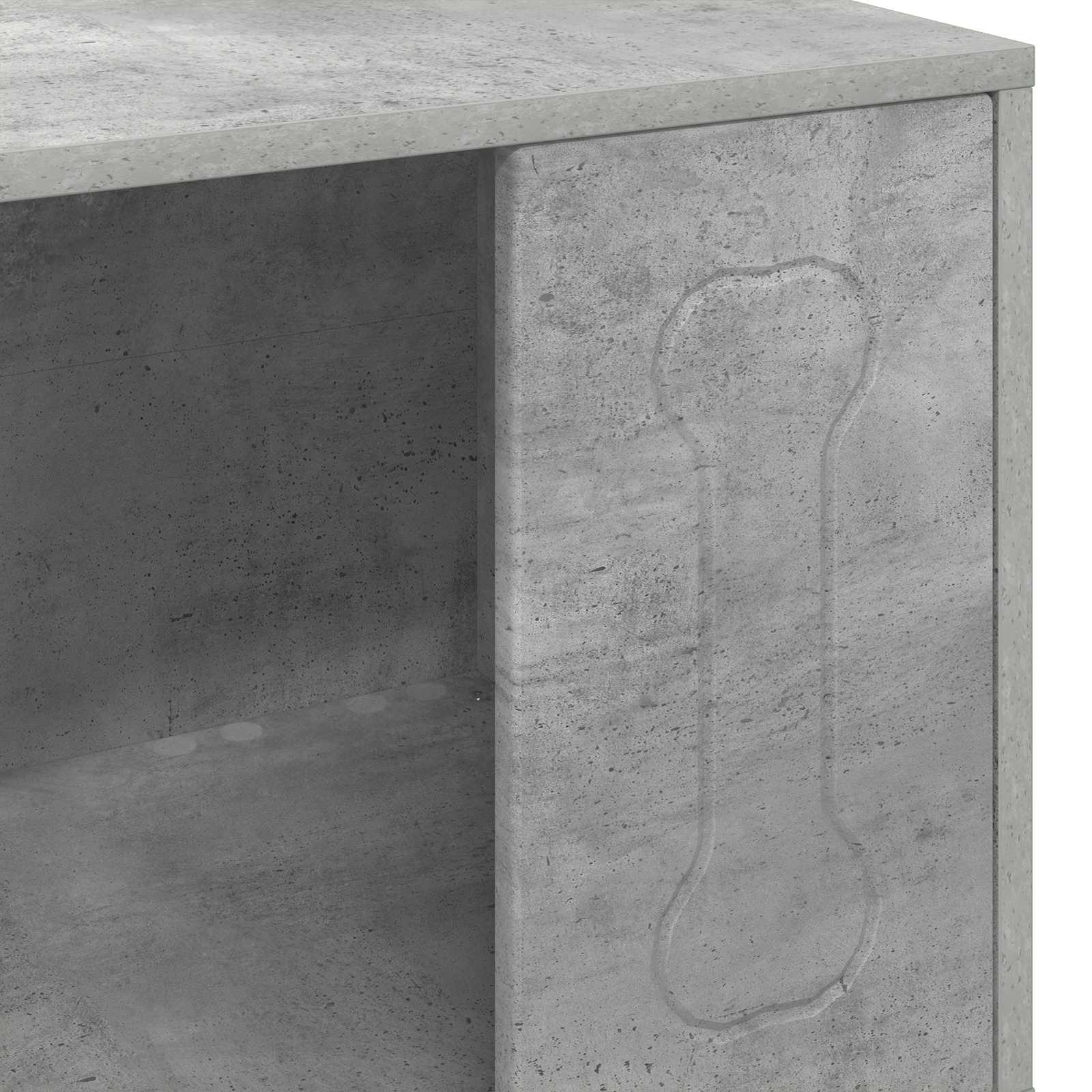 Psí dům Beton 44 x 42 x 49 cm kompozitní dřevo