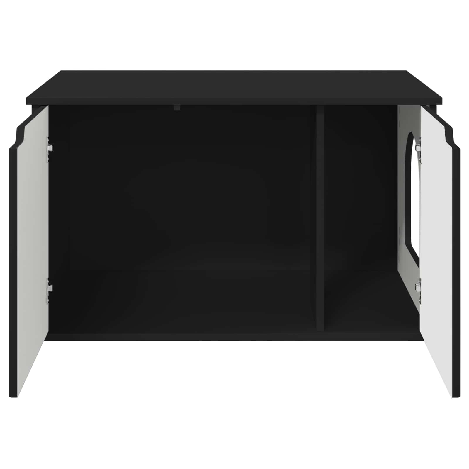 Kočičí dům Černá 85 x 55 x 50,5 cm kompozitní dřevo