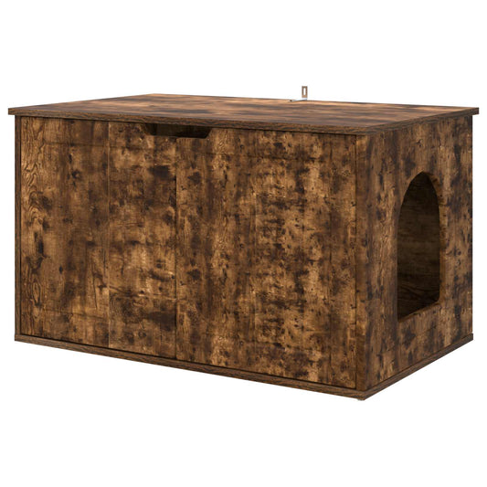 Kočičí dům Kouřový dub 85 x 55 x 50,5 cm kompozitní dřevo