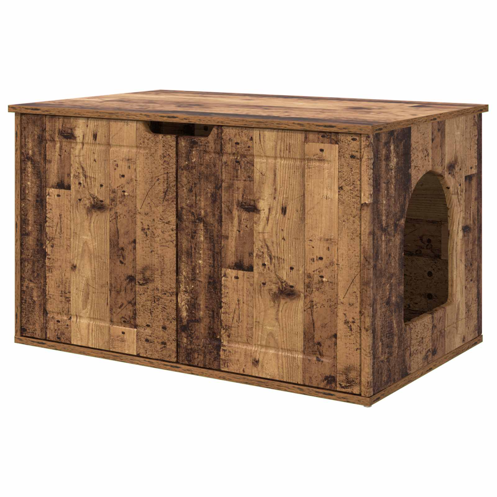 Kočičí dům Staré dřevo 85 x 55 x 50,5 cm kompozitní dřevo