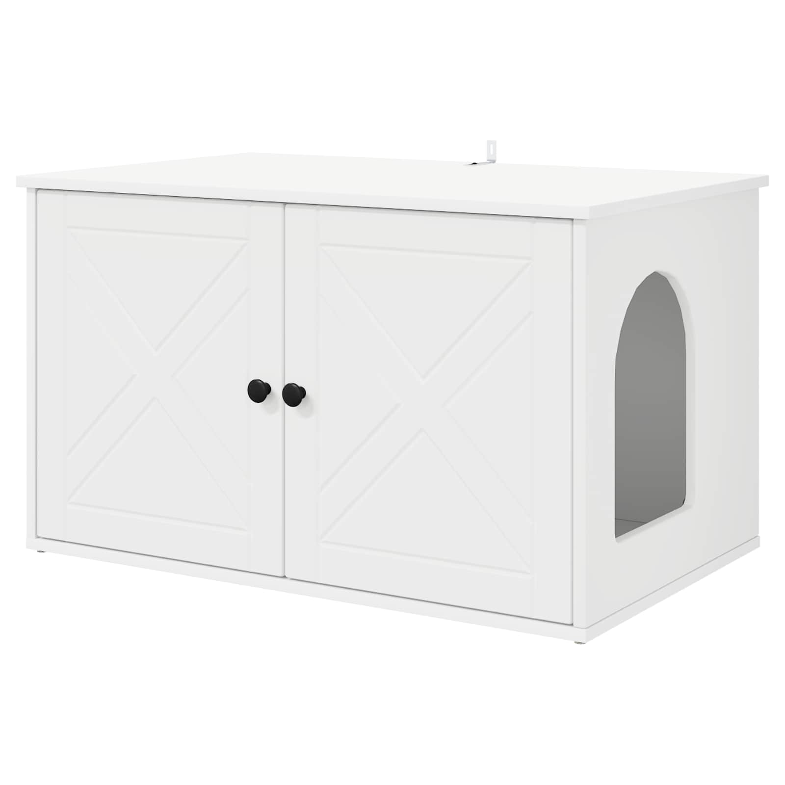 Kočičí dům Bílá 85 x 55 x 50,5 cm kompozitní dřevo