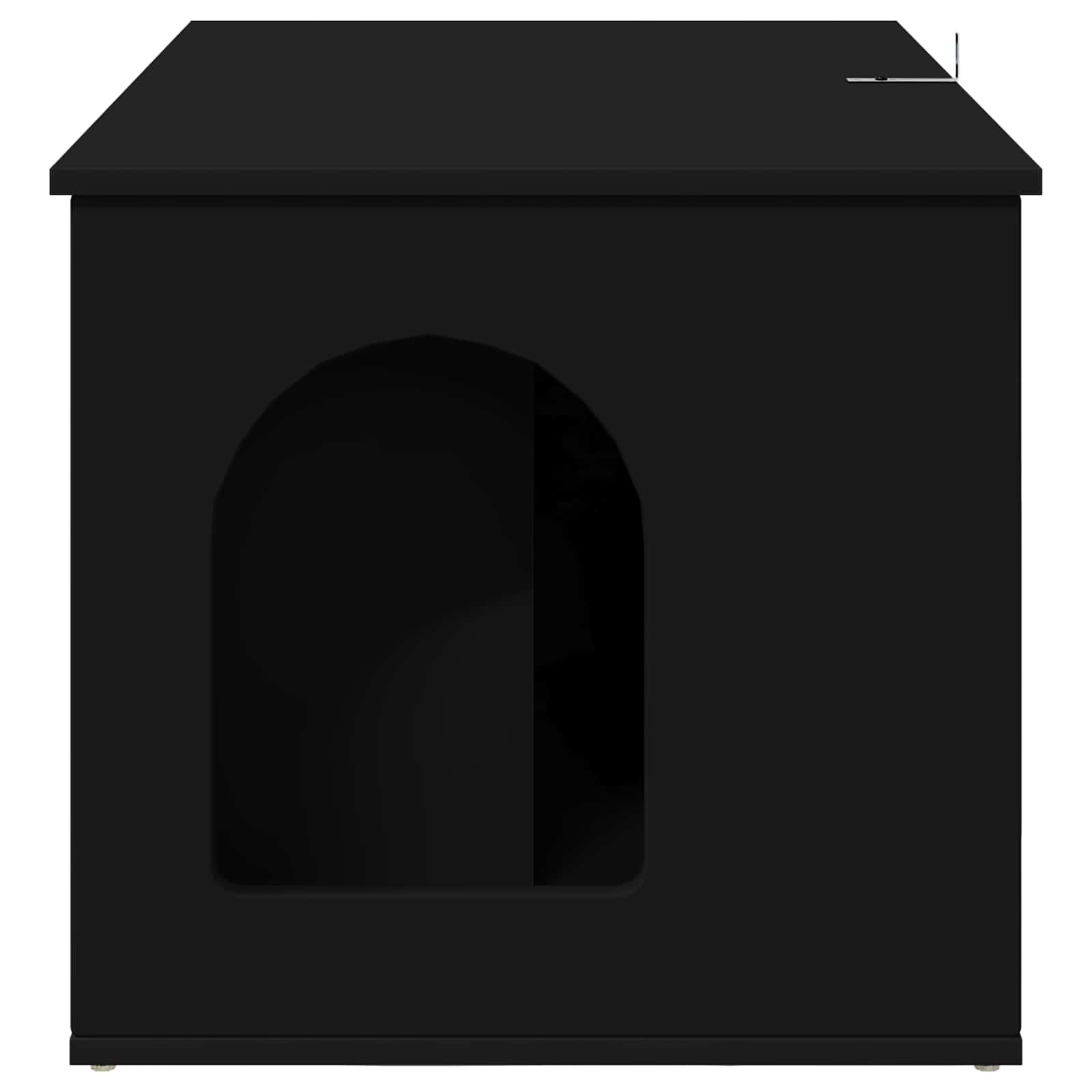 Kočičí dům Černá 85 x 55 x 50,5 cm kompozitní dřevo