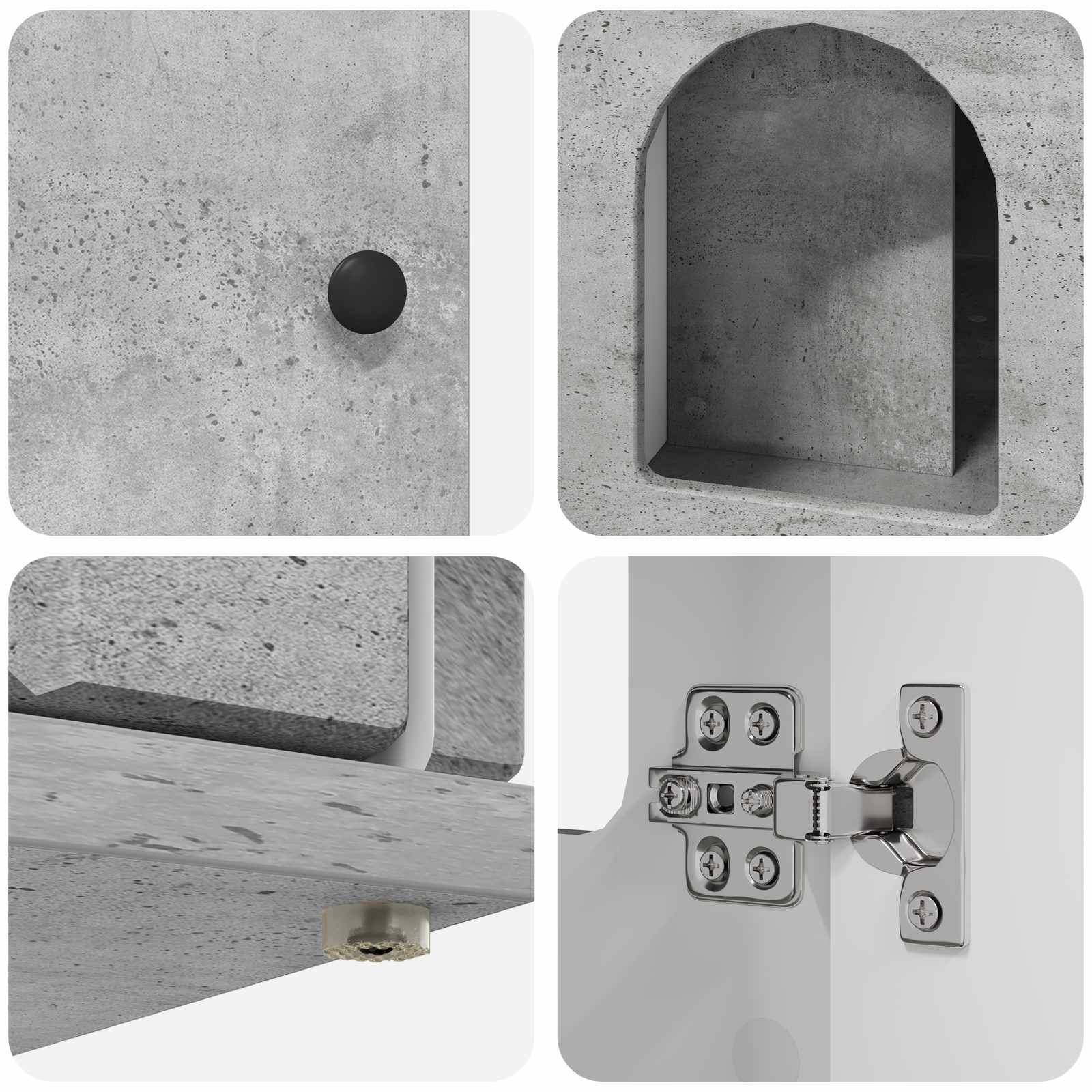 Kočičí dům Beton 85 x 55 x 50 cm kompozitní dřevo