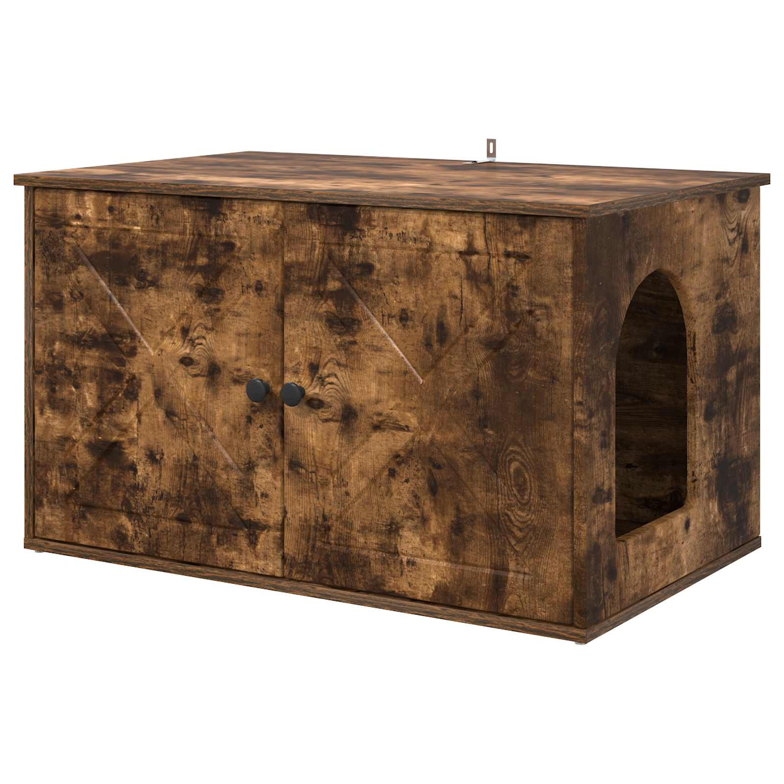 Kočičí dům Kouřový dub 85 x 55 x 50 cm kompozitní dřevo