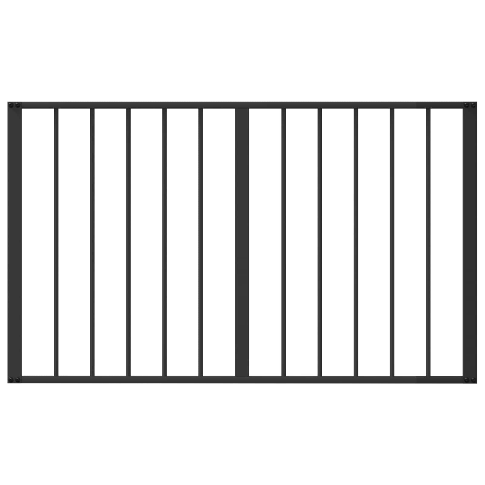 Psí brána 2 pcs Černý 100 x 60 cm Pozinkovaná ocel