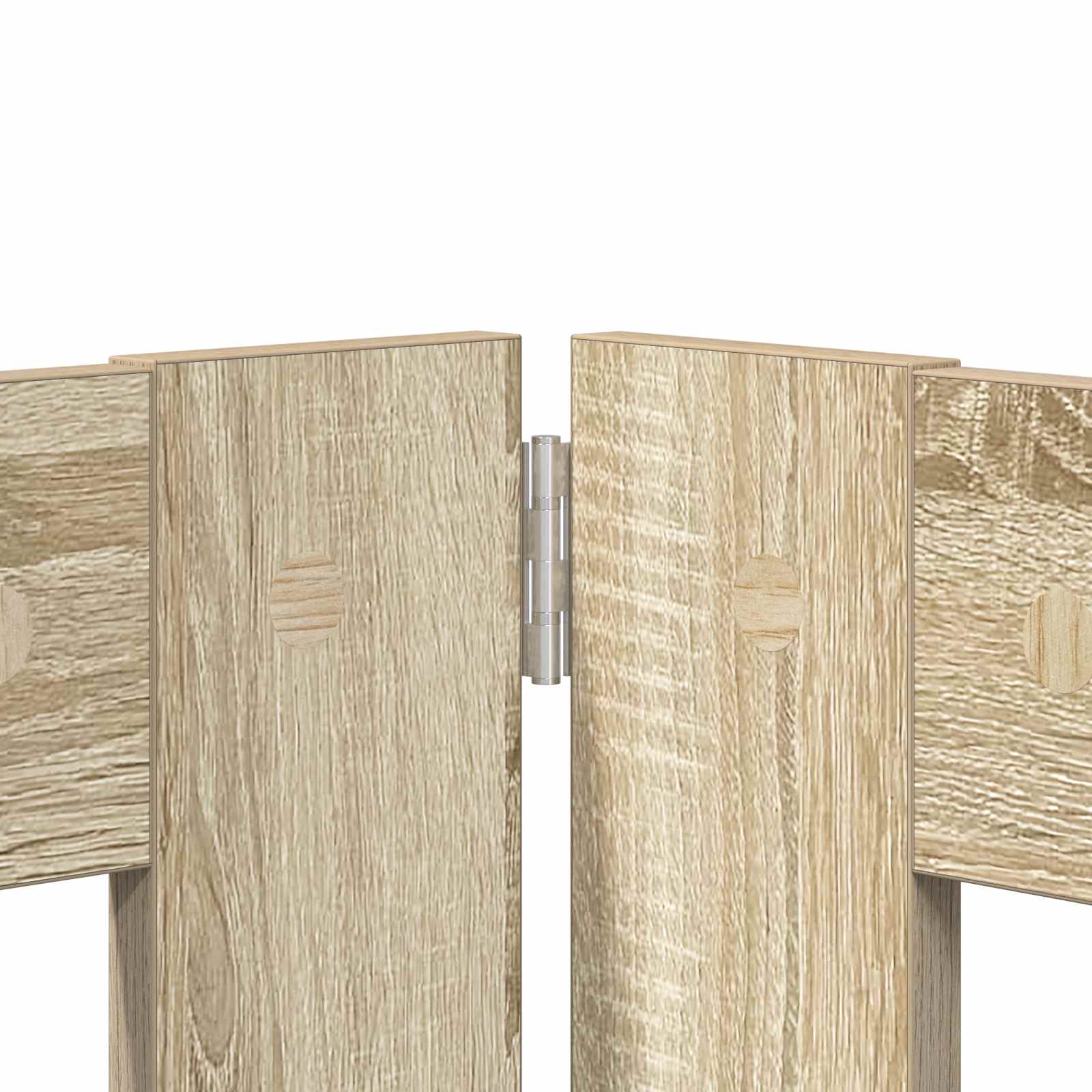 Skládací psí brána se stojany 2 pcs Dub sonoma 200,5 cm
