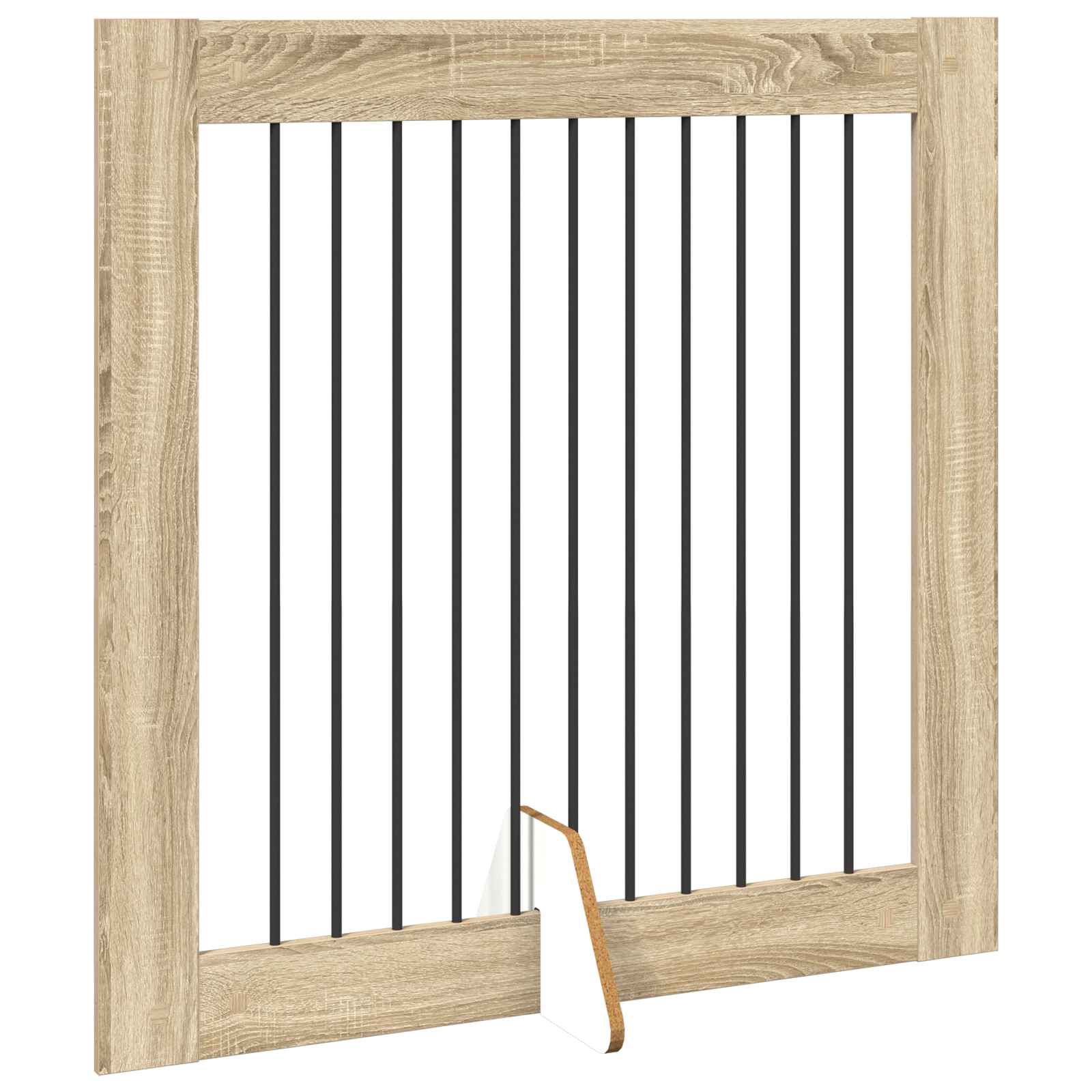 Skládací psí brána se stojany 2 pcs Dub sonoma 200,5 cm