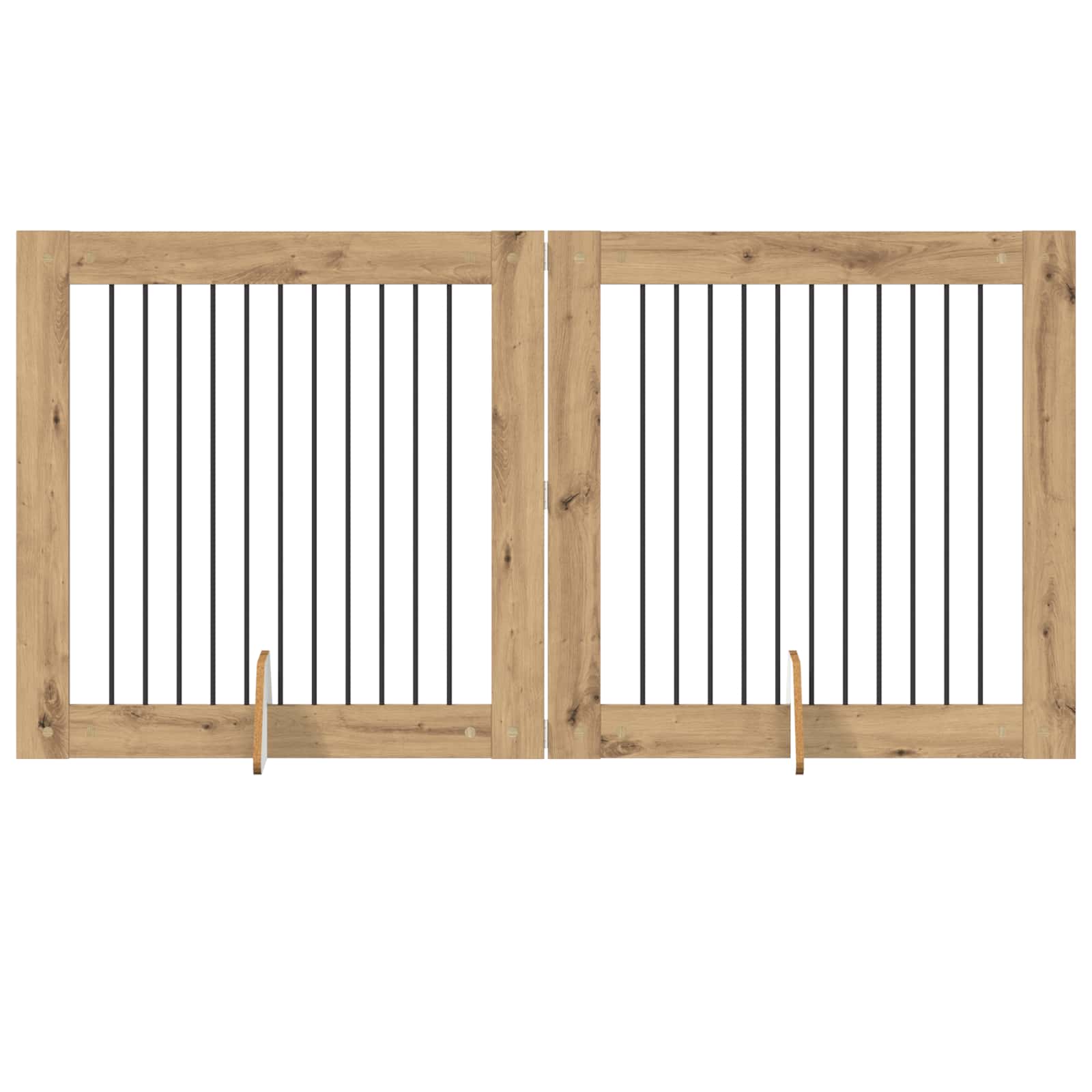 Skládací psí brána se stojany 2 pcs Dub artisan 200,5 cm