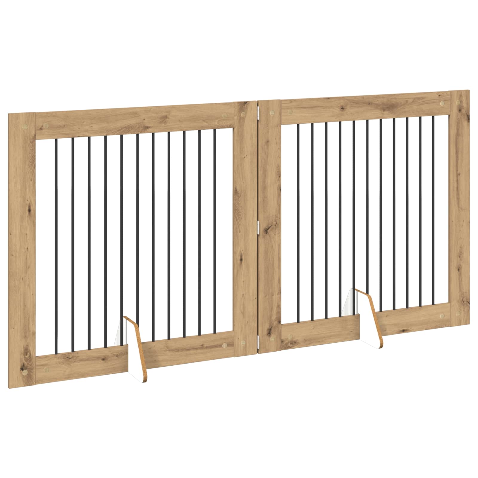 Skládací psí brána se stojany 2 pcs Dub artisan 200,5 cm