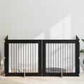 Načíst obrázek do prohlížeče galerie, Skládací psí brána se stojany 4 pcs Černý dub 401 cm

