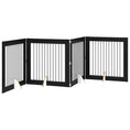 Načíst obrázek do prohlížeče galerie, Skládací psí brána se stojany 4 pcs Černý dub 401 cm
