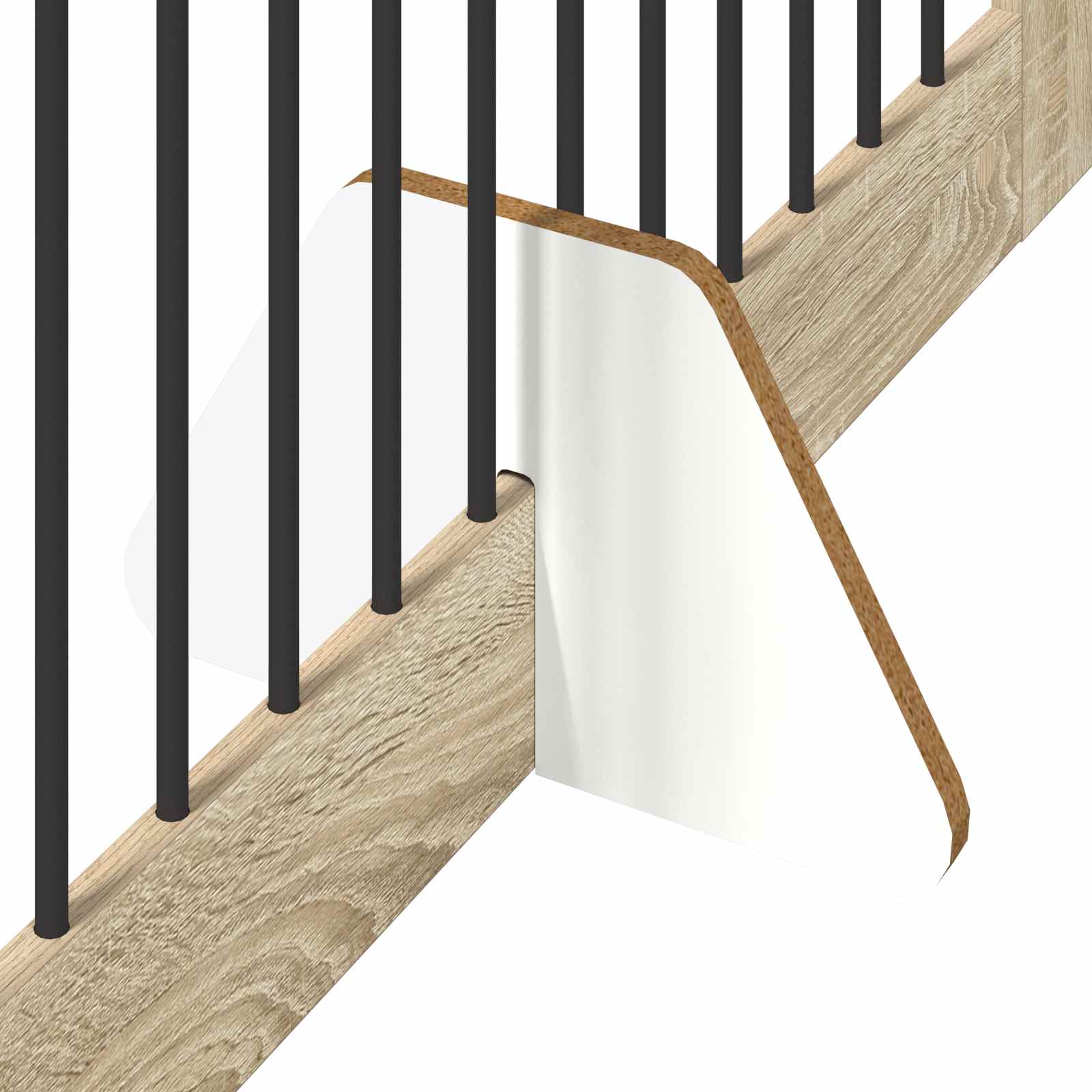 Skládací psí brána se stojany 4 pcs Dub sonoma 401 cm