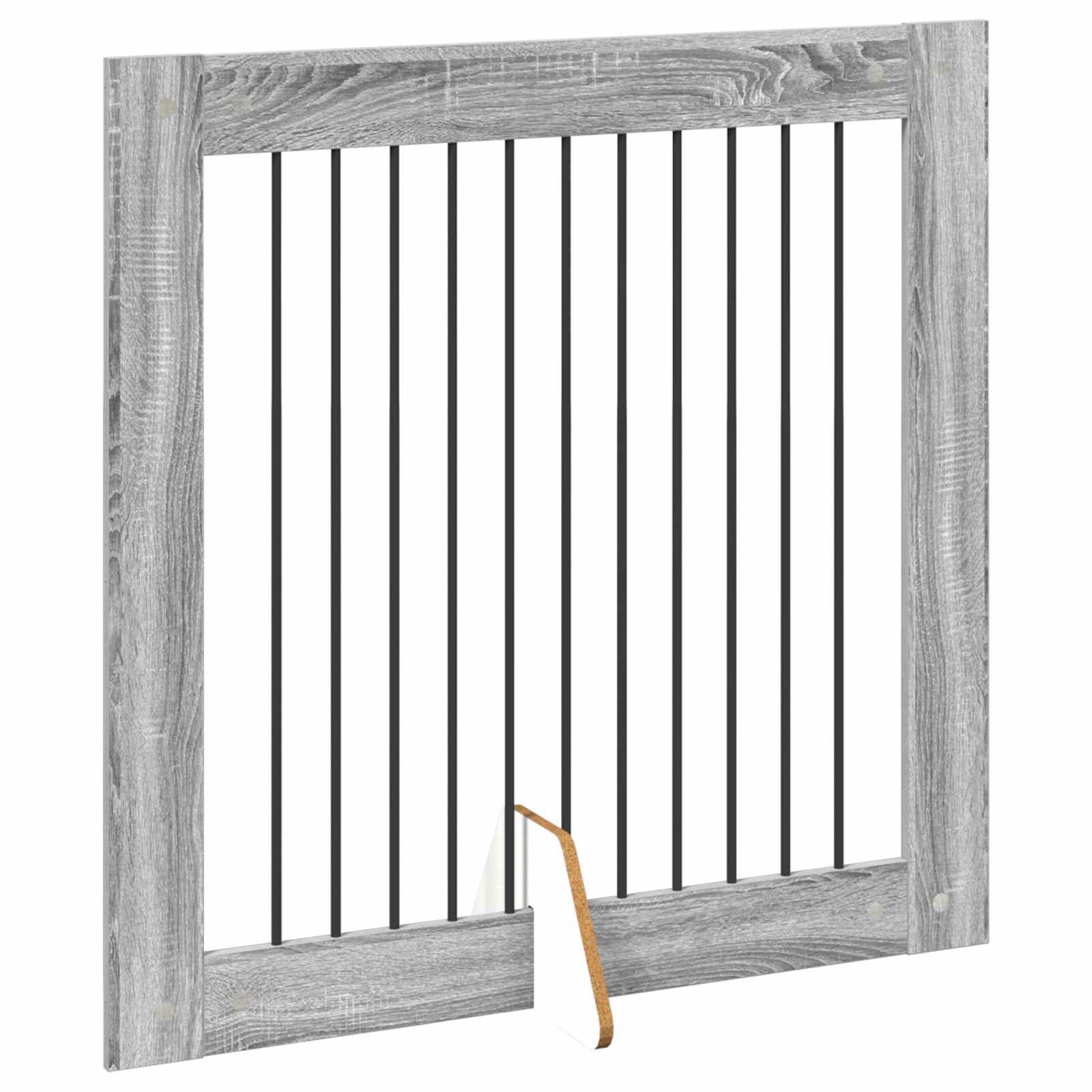 Skládací psí brána se stojany 4 pcs Šedá sonoma 401 cm