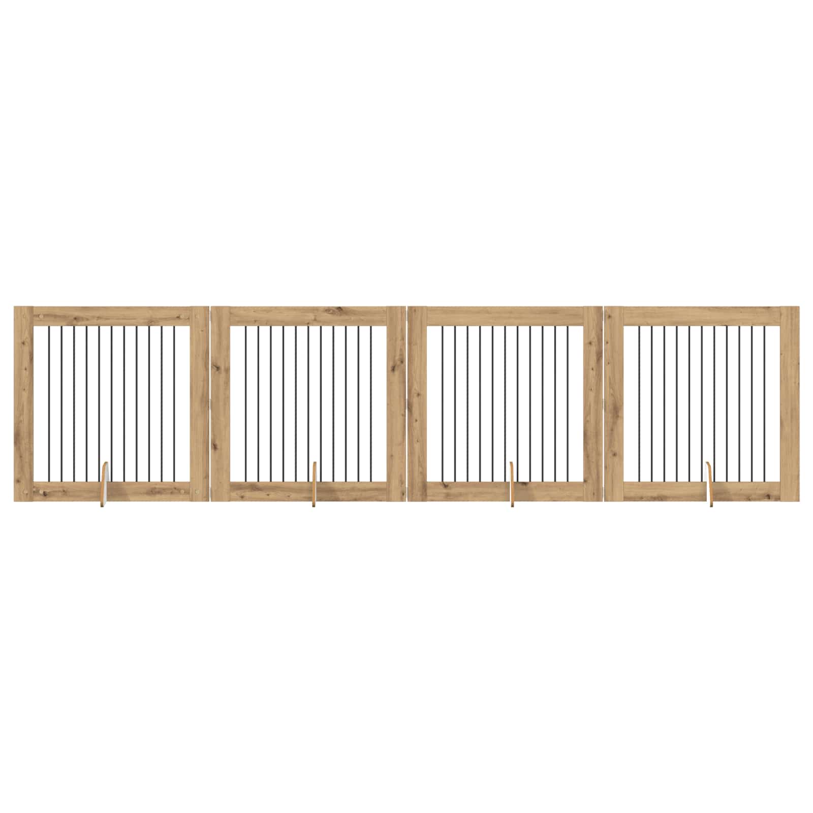 Skládací psí brána se stojany 4 pcs Dub artisan 401 cm