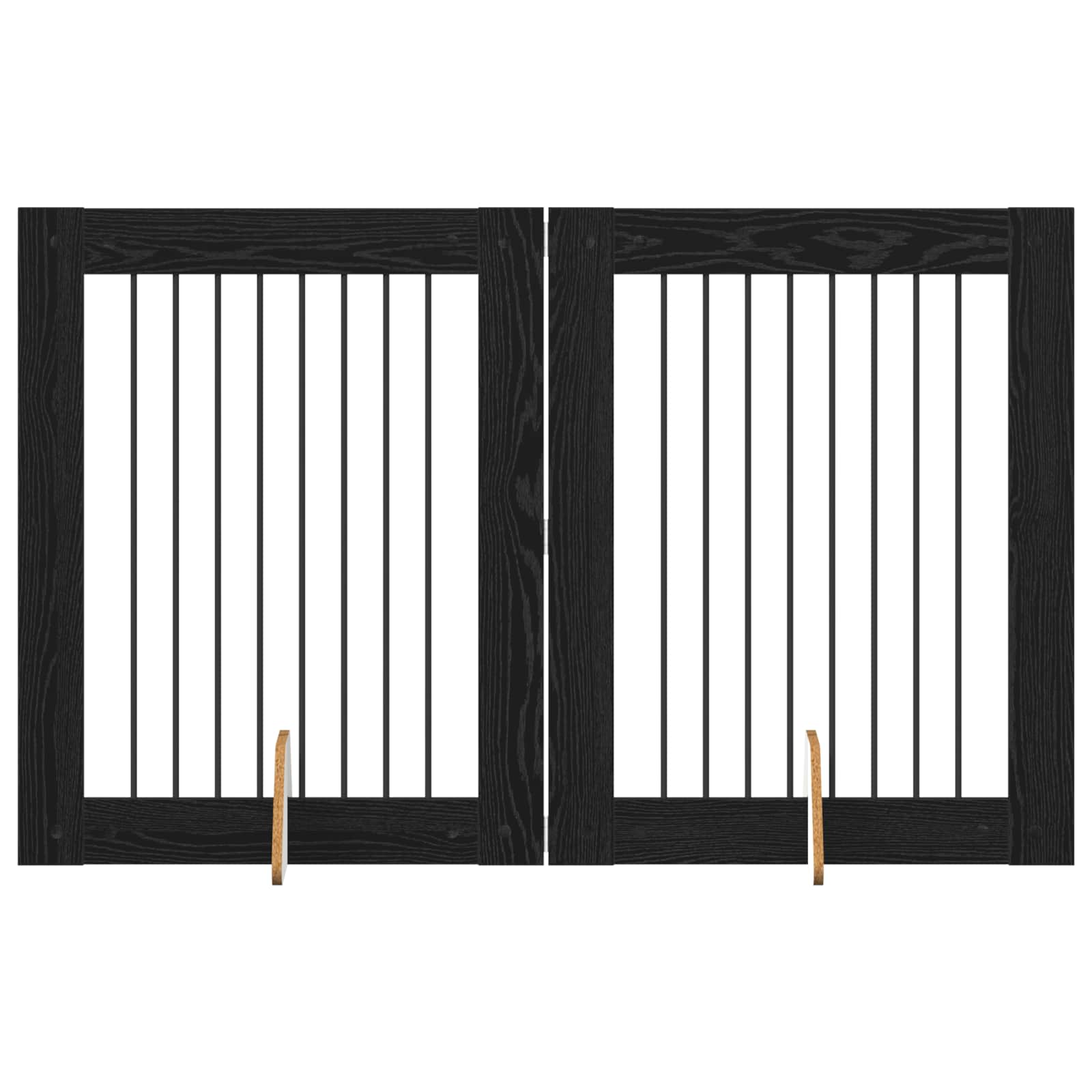 Skládací psí brána se stojany 2 pcs Černý dub 160,5 cm