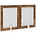 Načíst obrázek do prohlížeče galerie, Skládací psí brána se stojany 2 pcs Kouřový dub 160,5 cm
