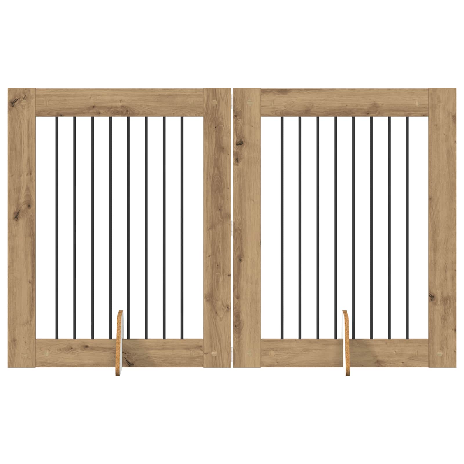 Skládací psí brána se stojany 2 pcs Dub artisan 160,5 cm